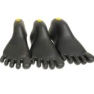 Vibram Sandal Shoe Foot Display Forms Lot of 3‎ Black Size 37 Right 5 Toe